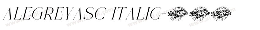 AlegreyaSC Italic字体转换